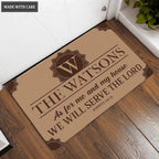 Luvingrace L132 Floral Monogram Collection As For My House Personalized Doormat