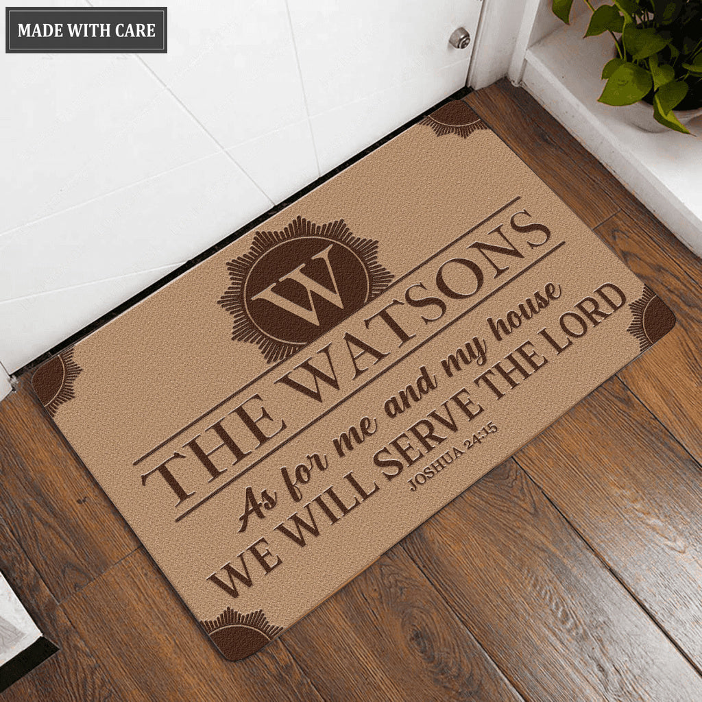 Luvingrace L132 Floral Monogram Collection As For My House Personalized Doormat