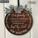 Personalized A Circle Of Strength Round Sign