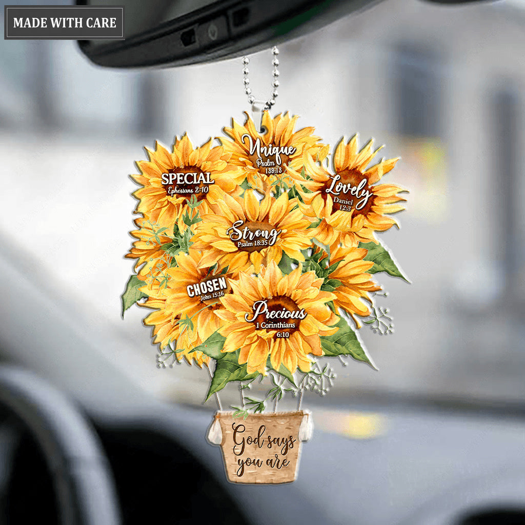 Sunflower Air Balloon You Are Ornament