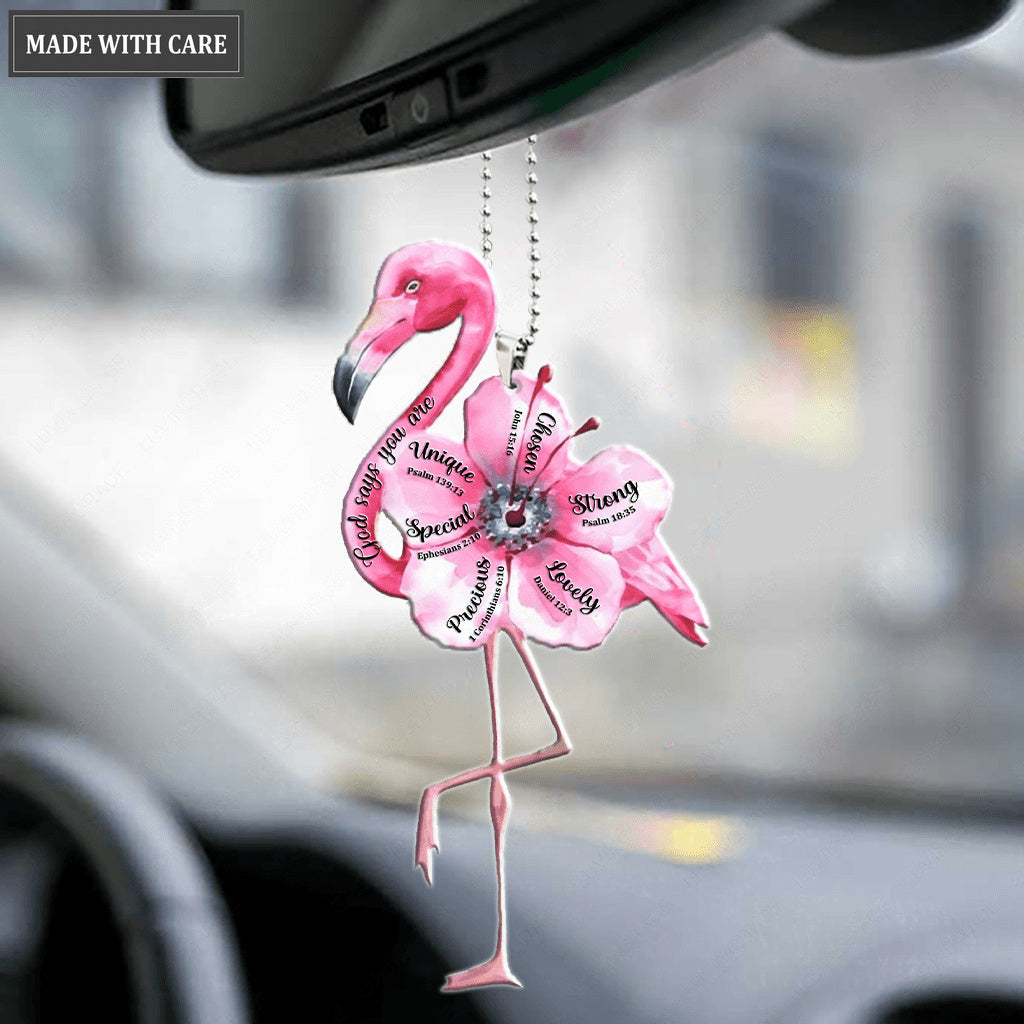 Tropical Pink Flamingo You Are Ornament
