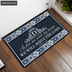 Luvingrace L22 Vintage Monogram Collection As For My House Personalized Doormat