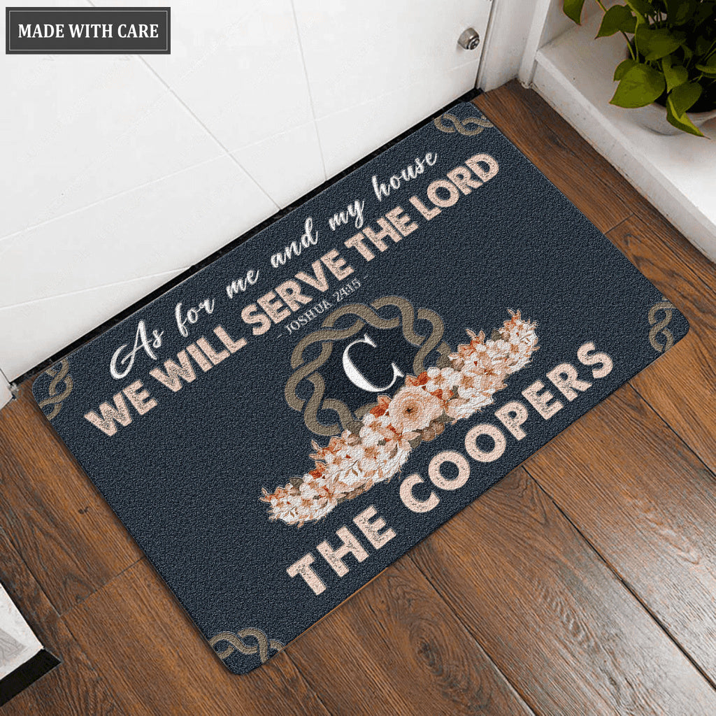 Luvingrace L23 Monogram Collection As For My House Personalized Doormat