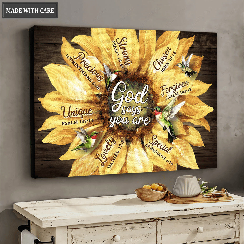 Sunflower God Says You Are Canvas