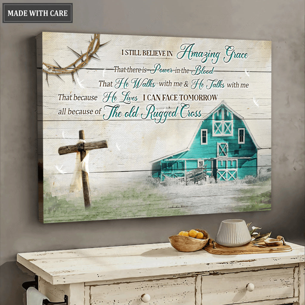 Teal Barn I Can Face Tomorrow Wall Art
