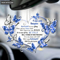 Blue Butterflies And Heart Surrounded By The Glory Ornament