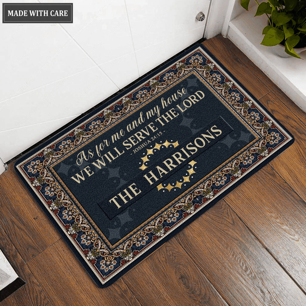Luvingrace L31 Monogram Collection As For My House Personalized Doormat