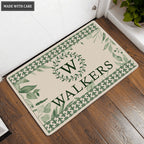 Luvingrace L32 Monogram Collection Family Name Personalized Doormat