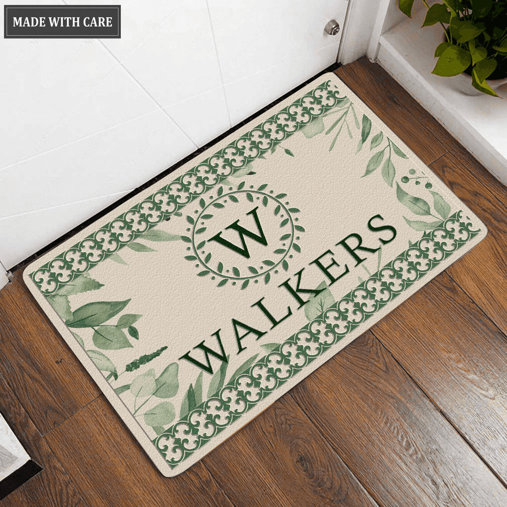 Luvingrace L32 Monogram Collection Family Name Personalized Doormat