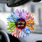 Sunflower Rainbow Color God Says You Are Ornament