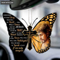Yellow Butterfly And Jesus Surrounded By The Glory Ornament