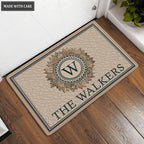 Luvingrace L35 Monogram Collection Family Name Personalized Doormat
