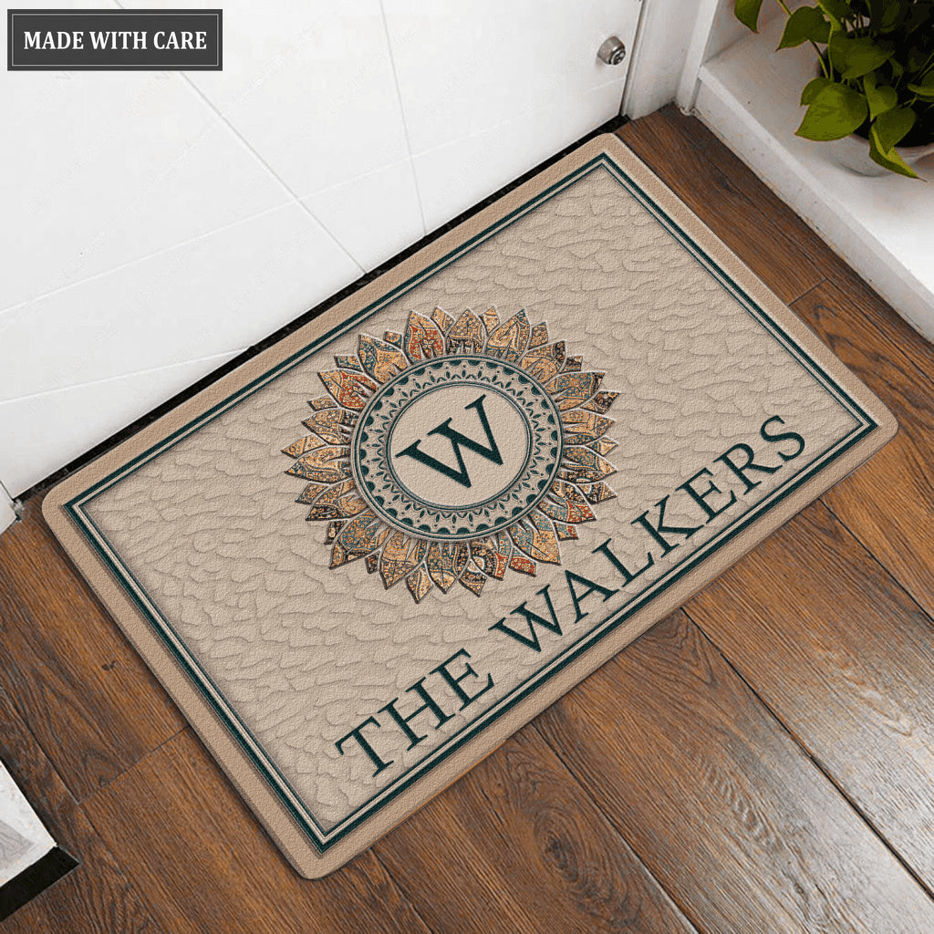 Luvingrace L35 Monogram Collection Family Name Personalized Doormat