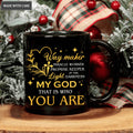 Golden Heart Cross Way Maker My God Mug