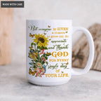 Sunflower Butterfly Thank God Mug