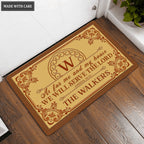 Printfamily L40 Monogram Collection As For My House Personalized Doormat