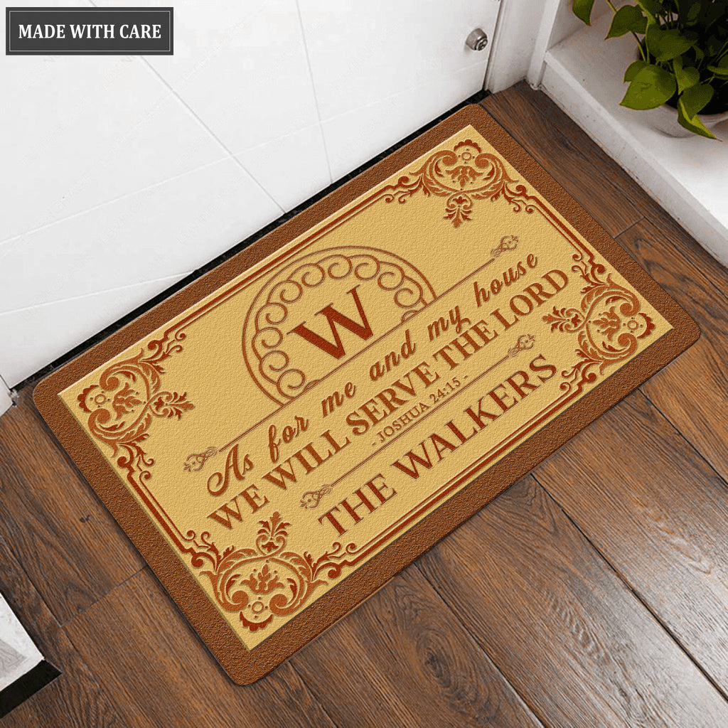Luvingrace L40 Monogram Collection As For My House Personalized Doormat