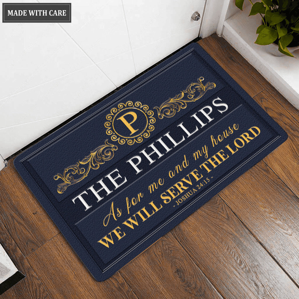Luvingrace L41 Monogram Collection As For My House Personalized Doormat