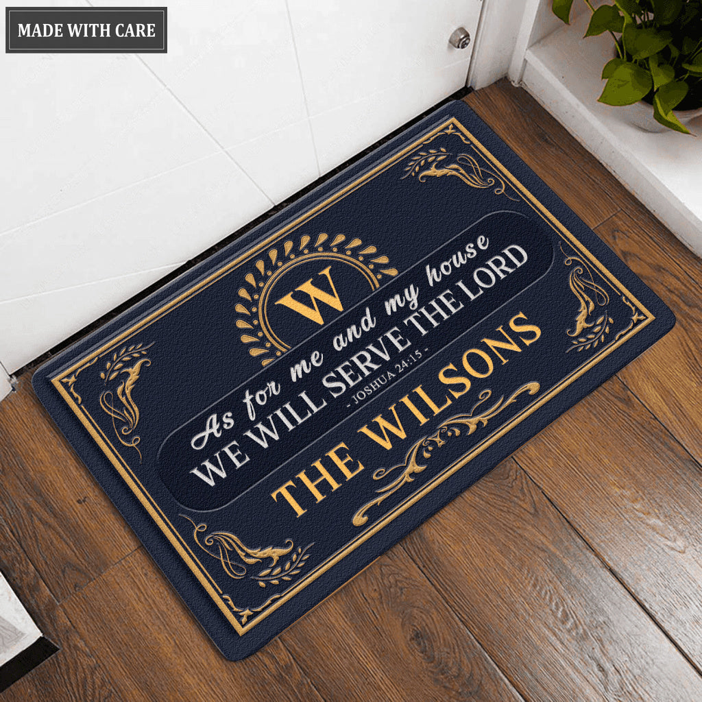Luvingrace L42 Monogram Collection As For My House Personalized Doormat