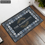 Luvingrace L44 Monogram Collection Family Name Personalized Doormat