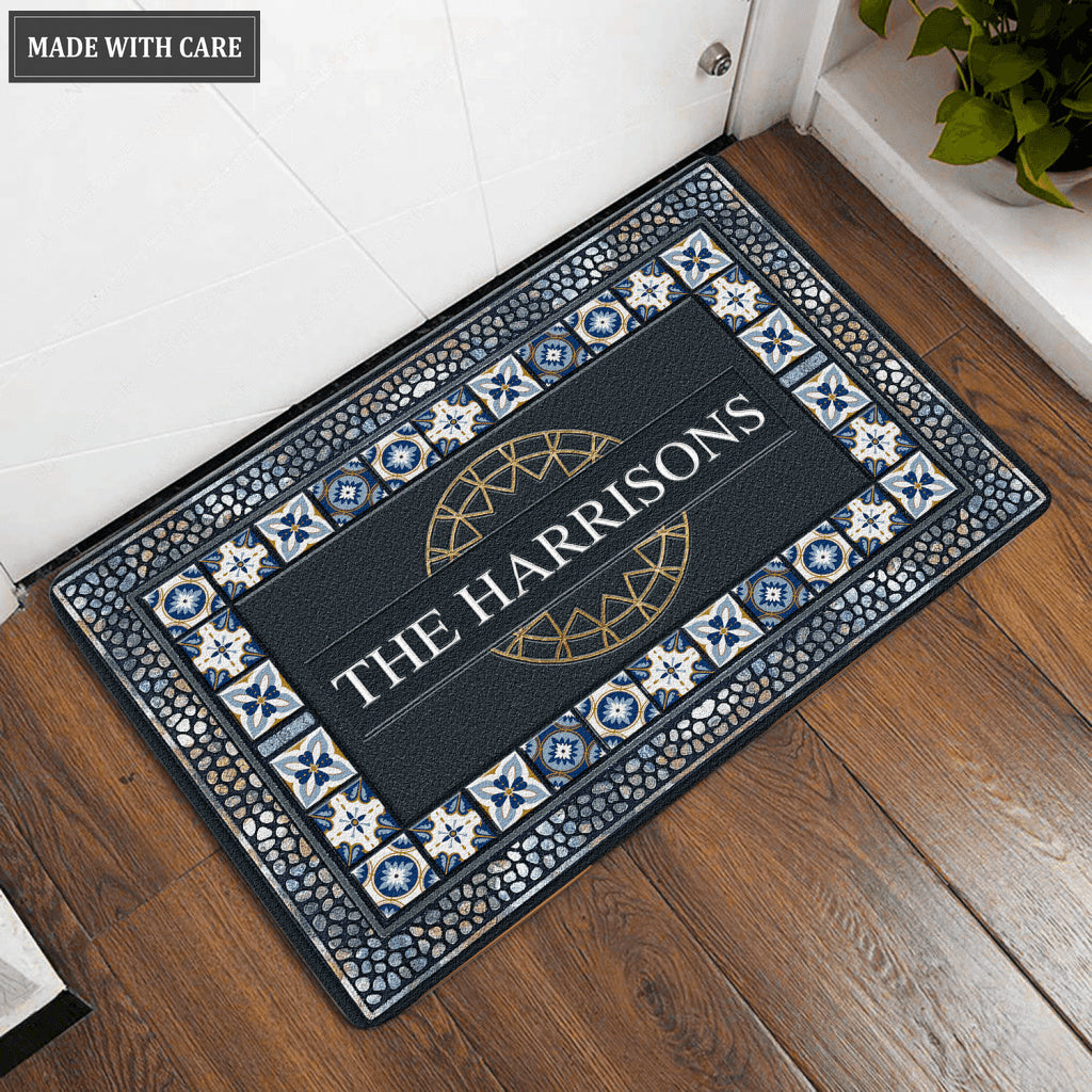 Luvingrace L44 Monogram Collection Family Name Personalized Doormat
