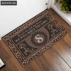 Printfamily L45 Monogram Collection As For My House Personalized Doormat