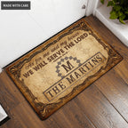 Printfamily L46 Monogram Collection As For My House Personalized Doormat