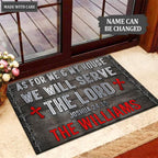Me My House And The Lord We Serve Personalized Doormat