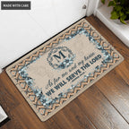 Printfamily L48 Royal Monogram Collection As For My House Personalized Doormat