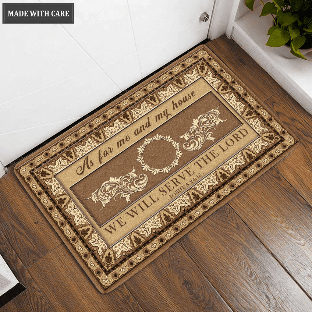 Luvingrace L49 Royal Monogram Collection As For My House Personalized Doormat