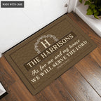 Printfamily L50 Royal Monogram Collection As For My House Personalized Doormat