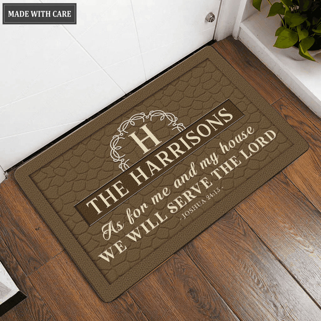Luvingrace L50 Royal Monogram Collection As For My House Personalized Doormat