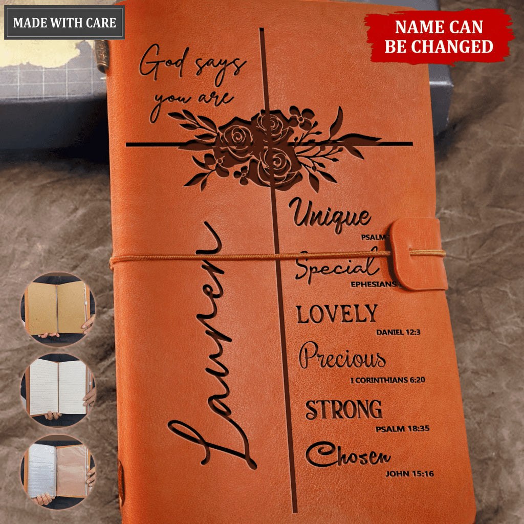 God Says You Are Personalized Vintage Journal