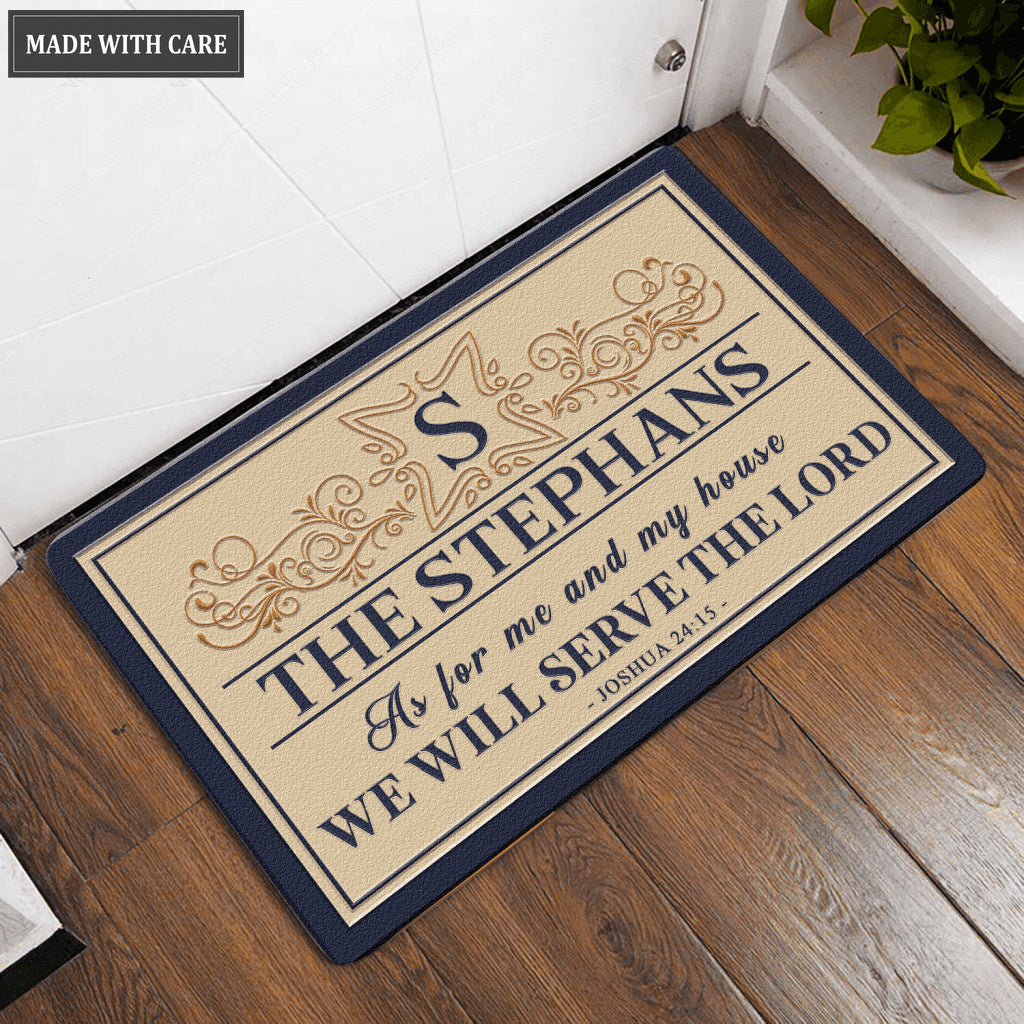 Luvingrace L51 Royal Monogram Collection As For My House Personalized Doormat