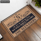 Printfamily L52 Royal Monogram Collection As For My House Personalized Doormat