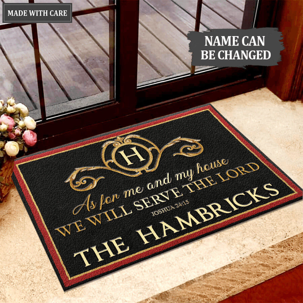Personalized Welcome Doormat As For Me And My House