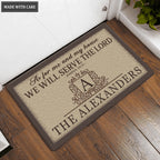 Printfamily L56 Royal Monogram Collection As For My House Personalized Doormat