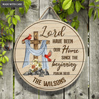 Personalized Since The Beginning Circle Wood Sign
