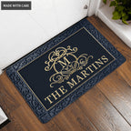 Luvingrace L66 Royal Monogram Collection Family Name Personalized Doormat