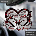Printfamily M21 Wedding Anniversary God Blessed Personalized Couple Ornament