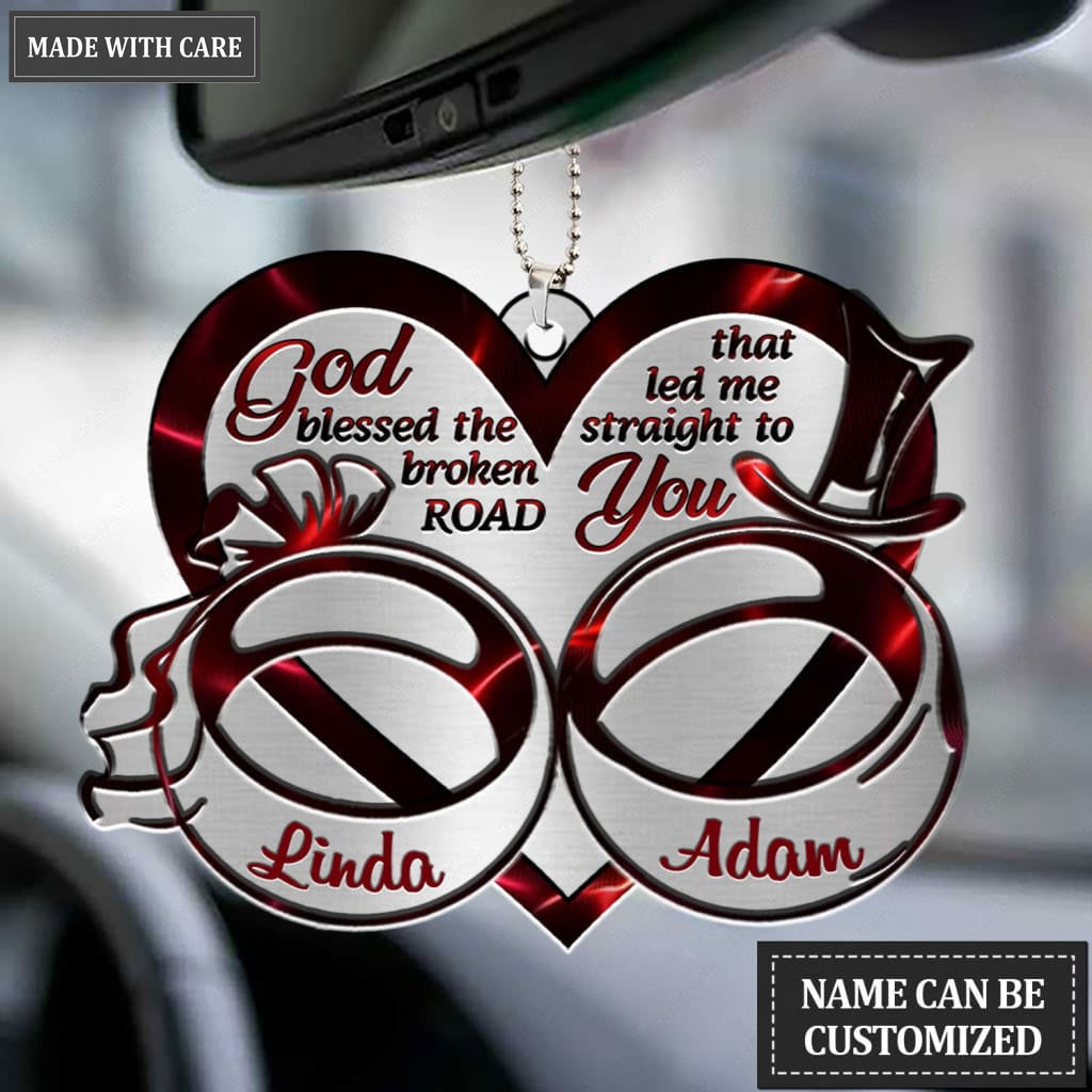 Luvingrace M21 Wedding Anniversary God Blessed Personalized Couple Ornament