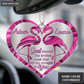 Luvingrace M25 Flamingo Couple God Blessed Personalized Ornament