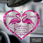 Luvingrace M25 Flamingo Couple God Blessed Personalized Ornament