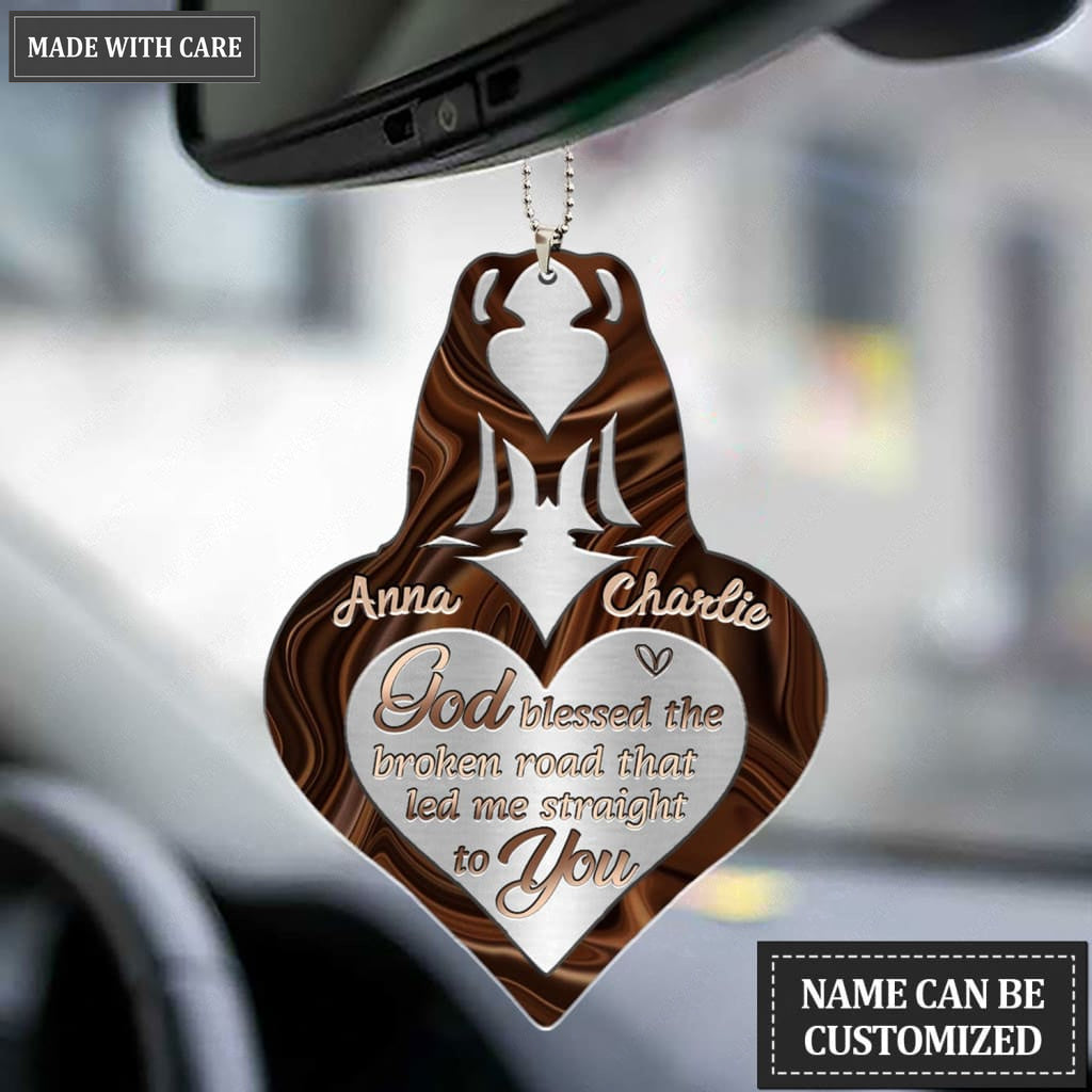 Luvingrace M26 Penguin Couple God Blessed Personalized Ornament