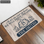 Printfamily L77 Luxury Monogram Collection As For My House Personalized Doormat
