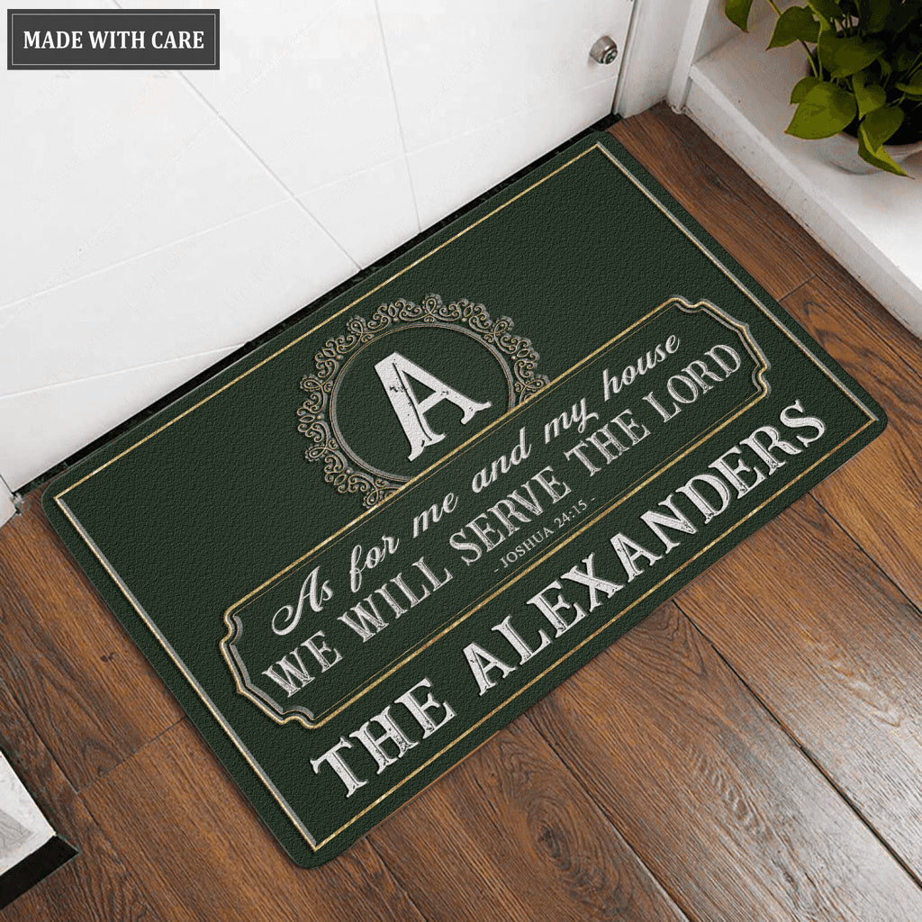 Printfamily L78 Floral Monogram Collection As For My House Personalized Doormat