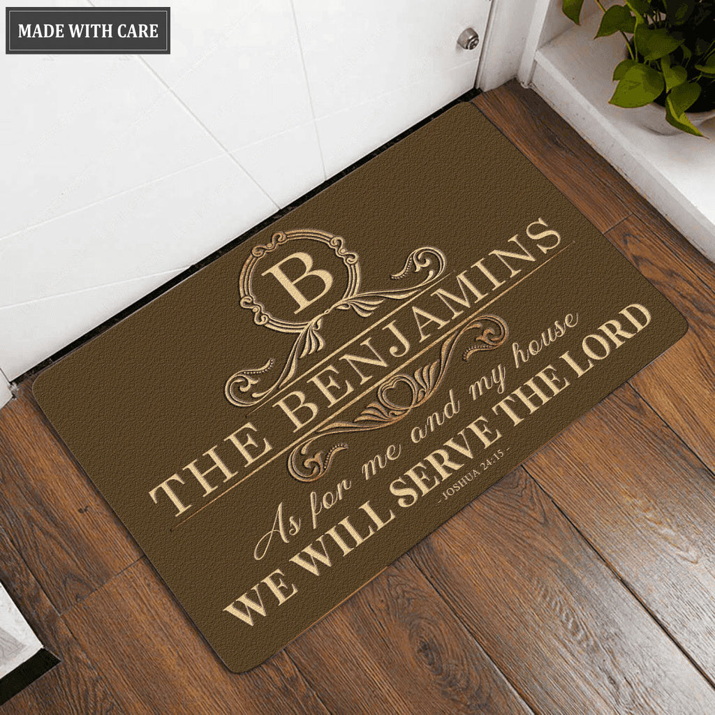 Printfamily L79 Floral Monogram Collection As For My House Personalized Doormat