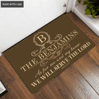 Printfamily L79 Floral Monogram Collection As For My House Personalized Doormat