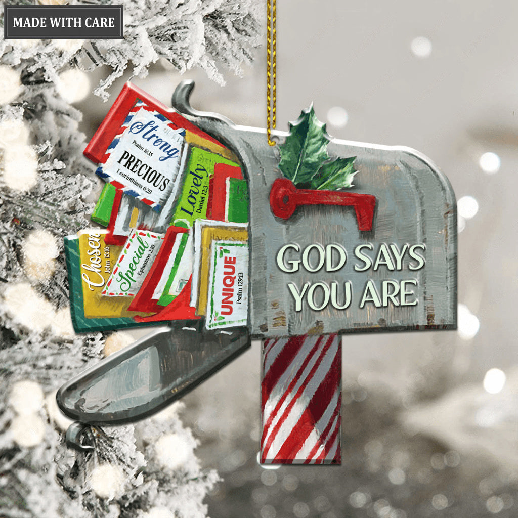 Santa's Mailbox God Says you Are Ornament