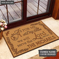 Bird On A Branch Serve The Lord Personalized Doormat